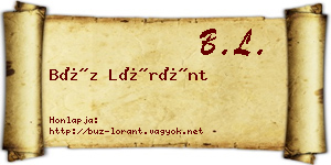 Búz Lóránt névjegykártya
