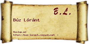 Búz Lóránt névjegykártya